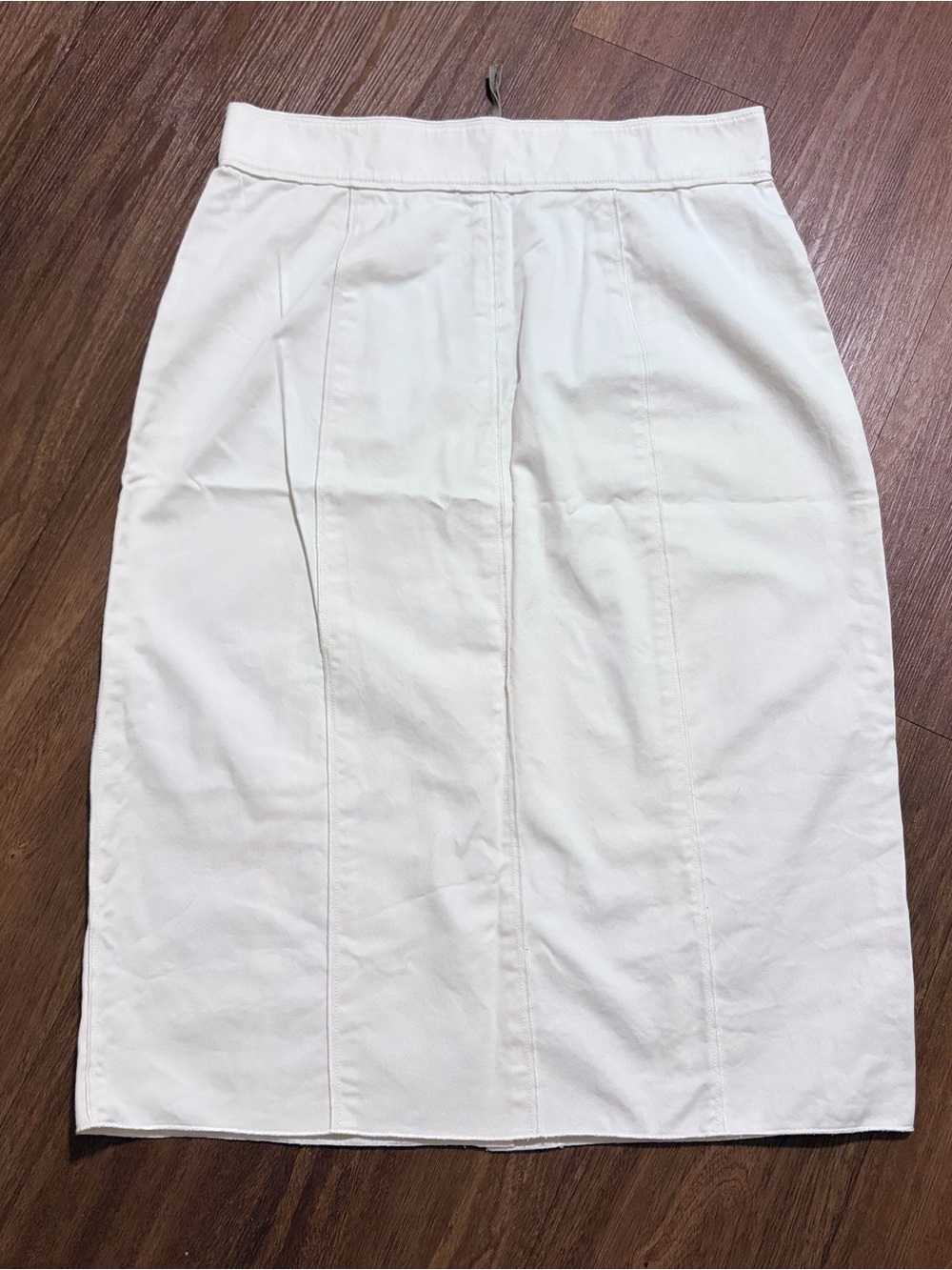 Vintage D&G Dolce & Gabbana Off-White Cotton Blend Midi Pencil Skirt Sz 4